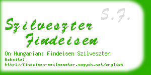 szilveszter findeisen business card